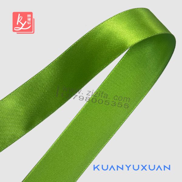 25mm green satin ribbon