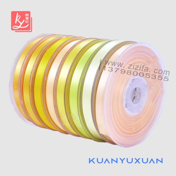 Polyester Satin Ribbon, Yellow Series 29 colors （6）